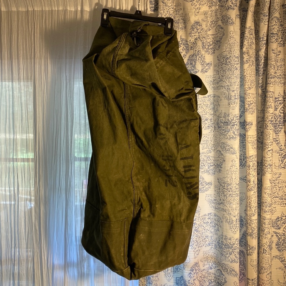 Vintage US Military Laundry Clothing Duffle, Duffel Bag Olive Drab Made in USA